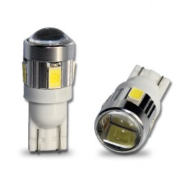 LED Leuchtmittel mit Linse 6x 5630SMD CAN-Bus w5w T10